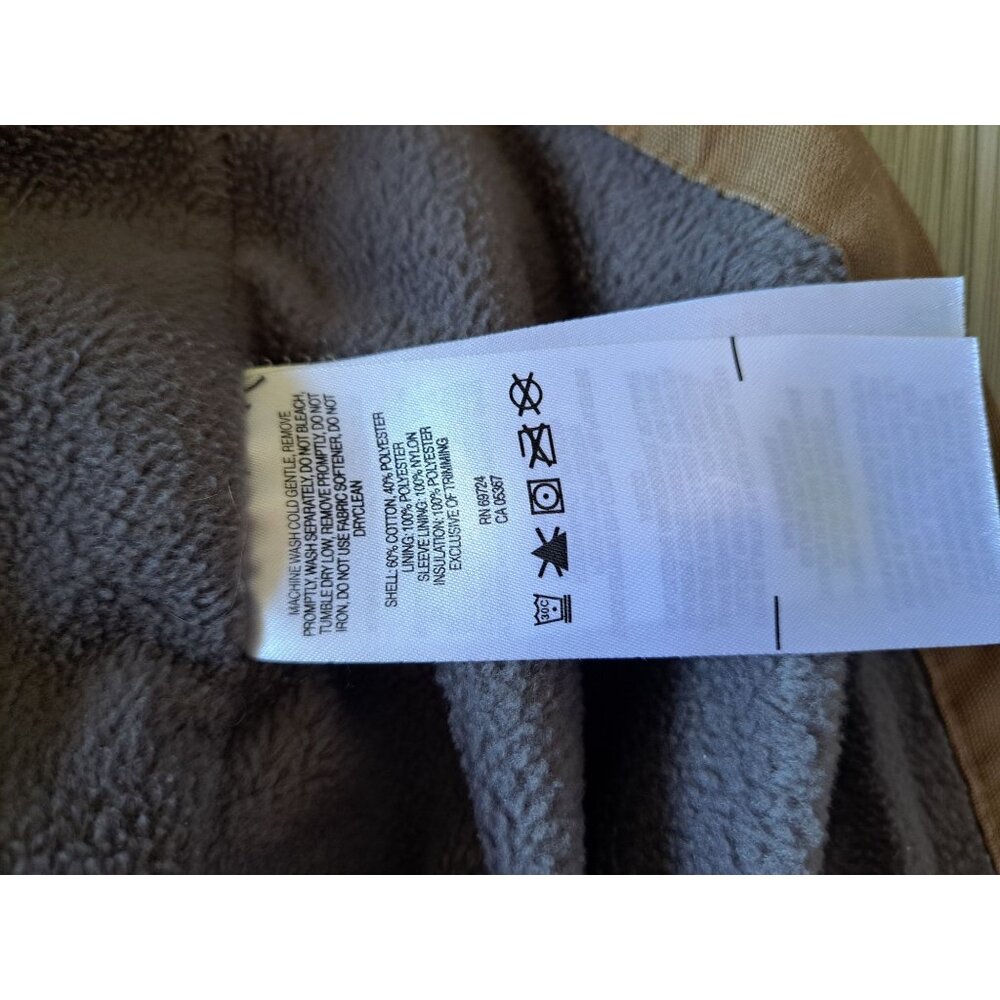 Columbia Mens Canvas Utility Jacket Loma Vista Tan L Corduroy Collar Utility - Picture 9 of 12